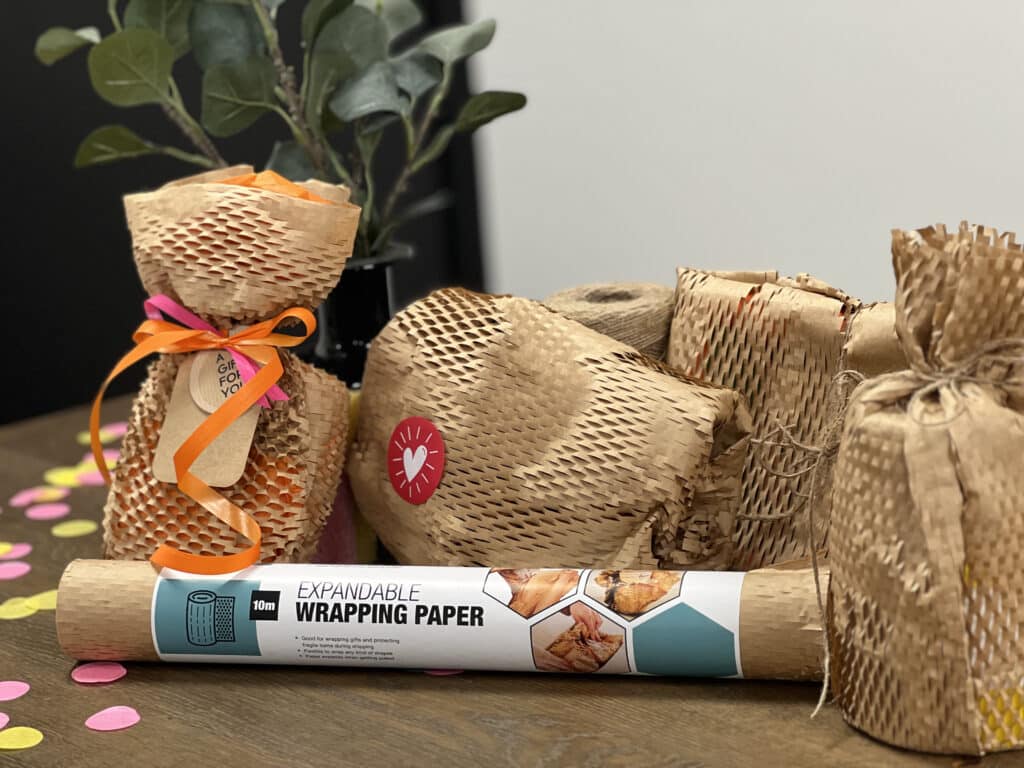 Expandable Wrapping Paper, papier alvéolaire, cadeau