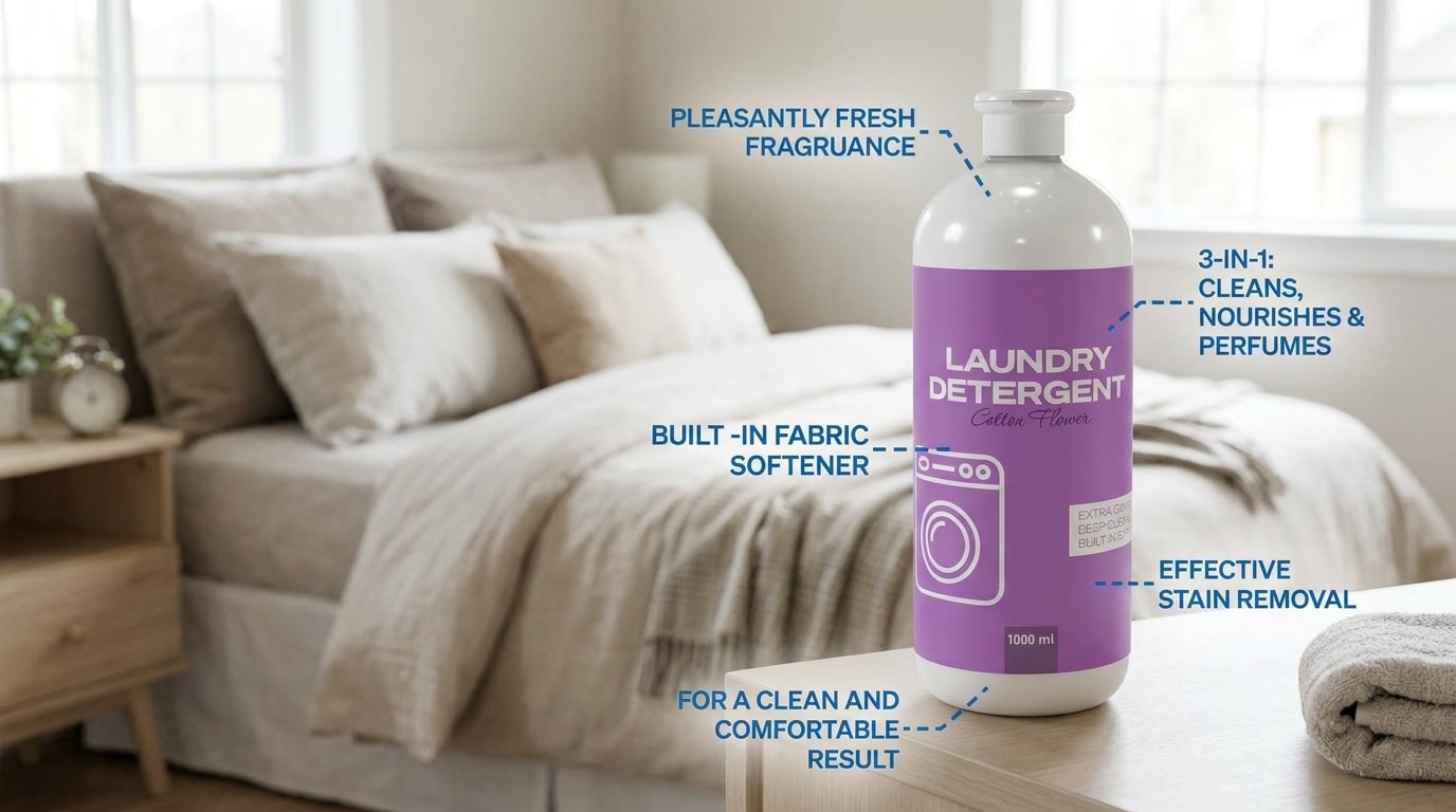 Linge, détergent, lessive